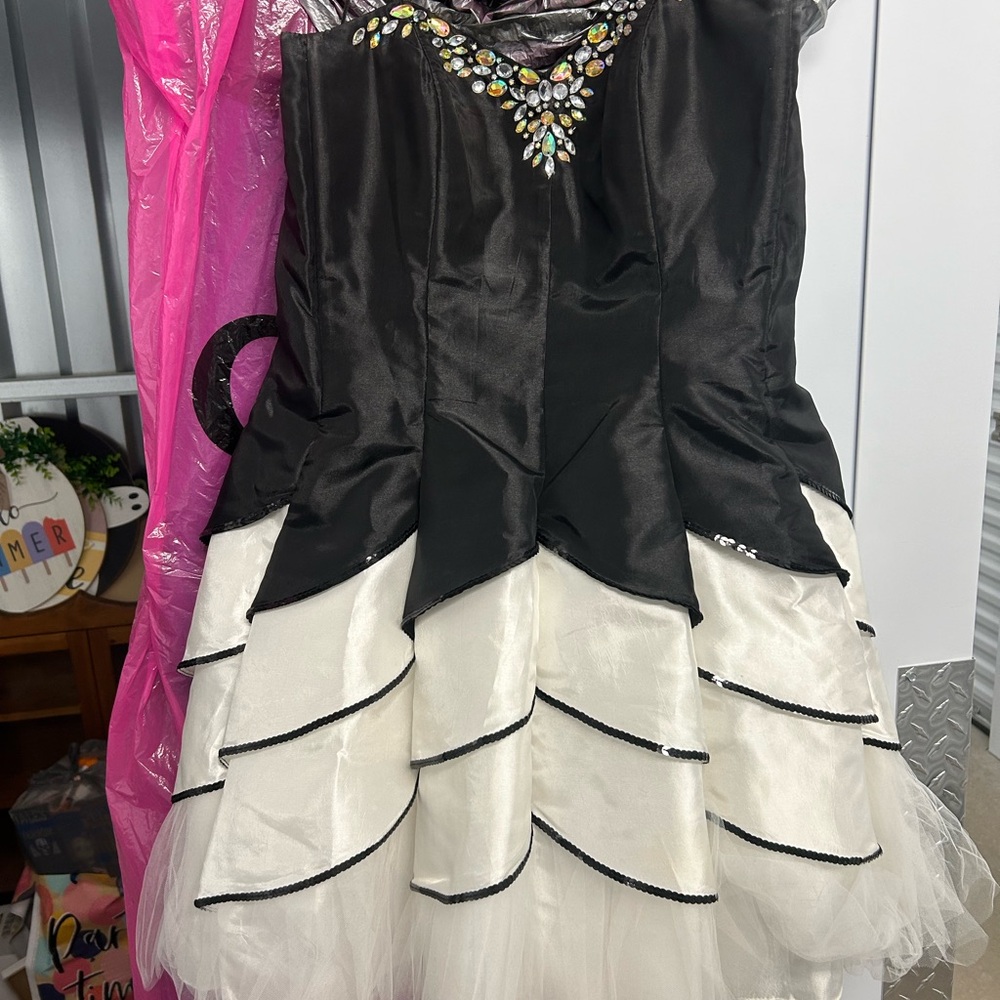Deb Black Dress with Jewel Accents